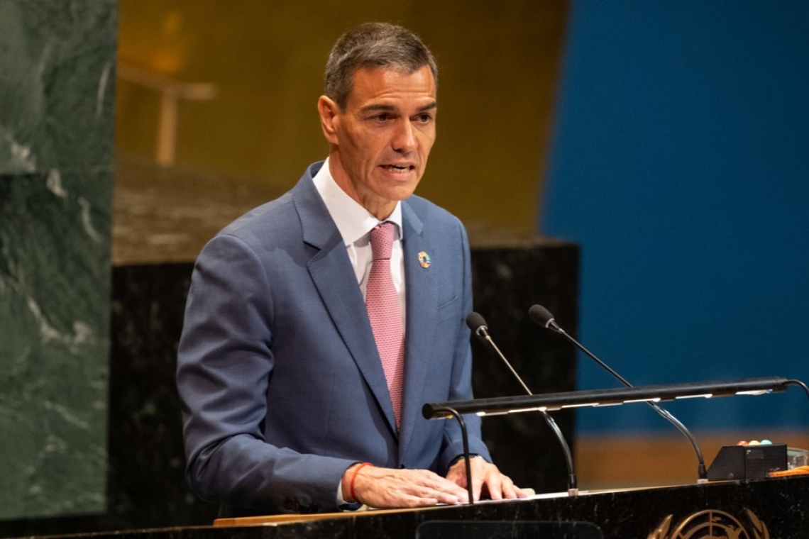 Sánchez je pozval k takojšnji vključitvi Palestine med polnopravne članice ZN